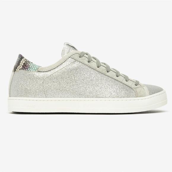 NEW P448 women's johnny sneakers in glitter ice python